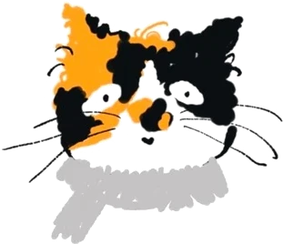 戴灰色围巾的猫